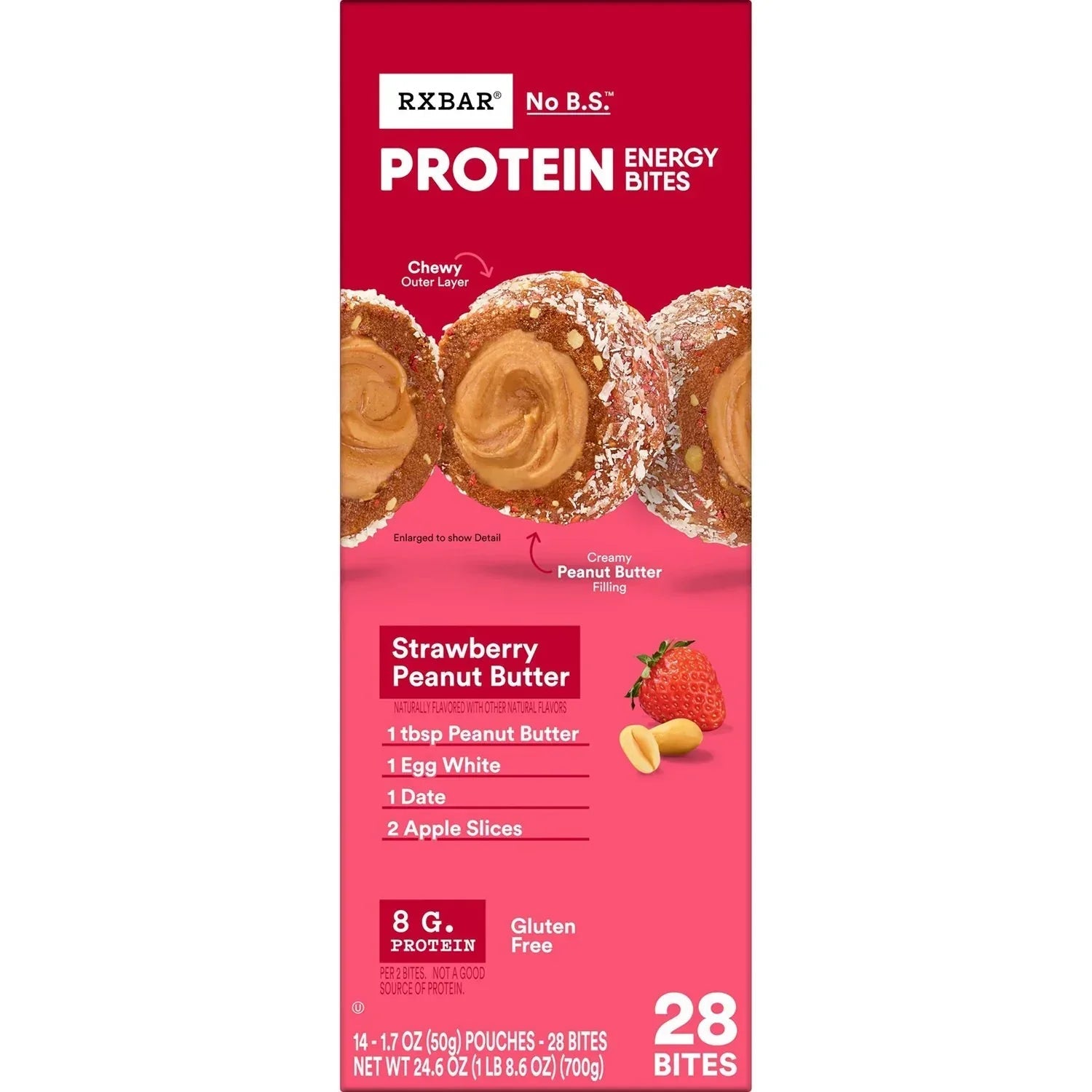 RXBAR Protein Bites, Strawberry Peanut Butter, 14 ct.