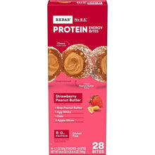 RXBAR Protein Energy Bites Strawberry Peanut Butter box, front with bite artwork