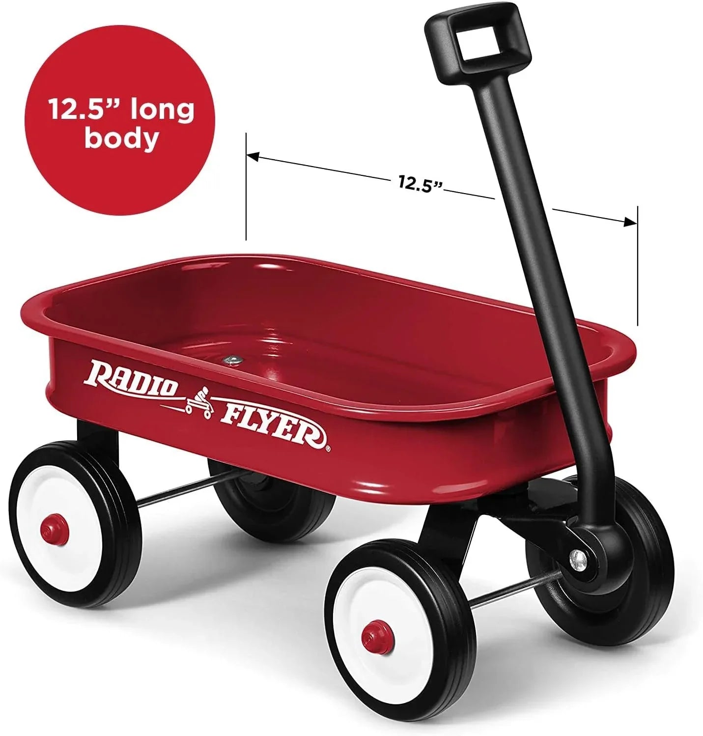 Radio Flyer Mini Classic Red Wagon for Kids, Toy Wagon For Kids Aged 1.5+, Play-Size Version of the Classic, Durable Rolling Wheels & Steel Body, Working Handle, For Toys, Crafts & Gift Displays
