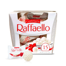 Raffaello almond coconut candy gift box with 15 individually wrapped treats