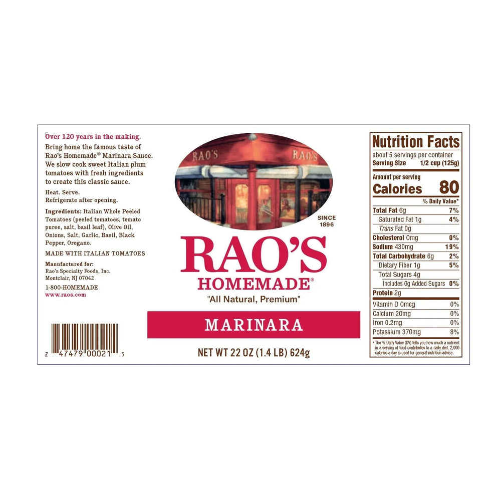 Rao's Homemade Marinara Sauce, 22 oz., 2 pk. - USA MEGA SHOP
