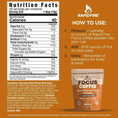 Rapid Fire Focus Instant Coffee, Caramel Macchiato, 15.87 oz.
