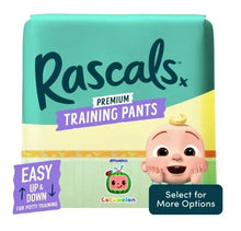 Rascal premium training pants pack with 25 count and easy up-and-down potty training