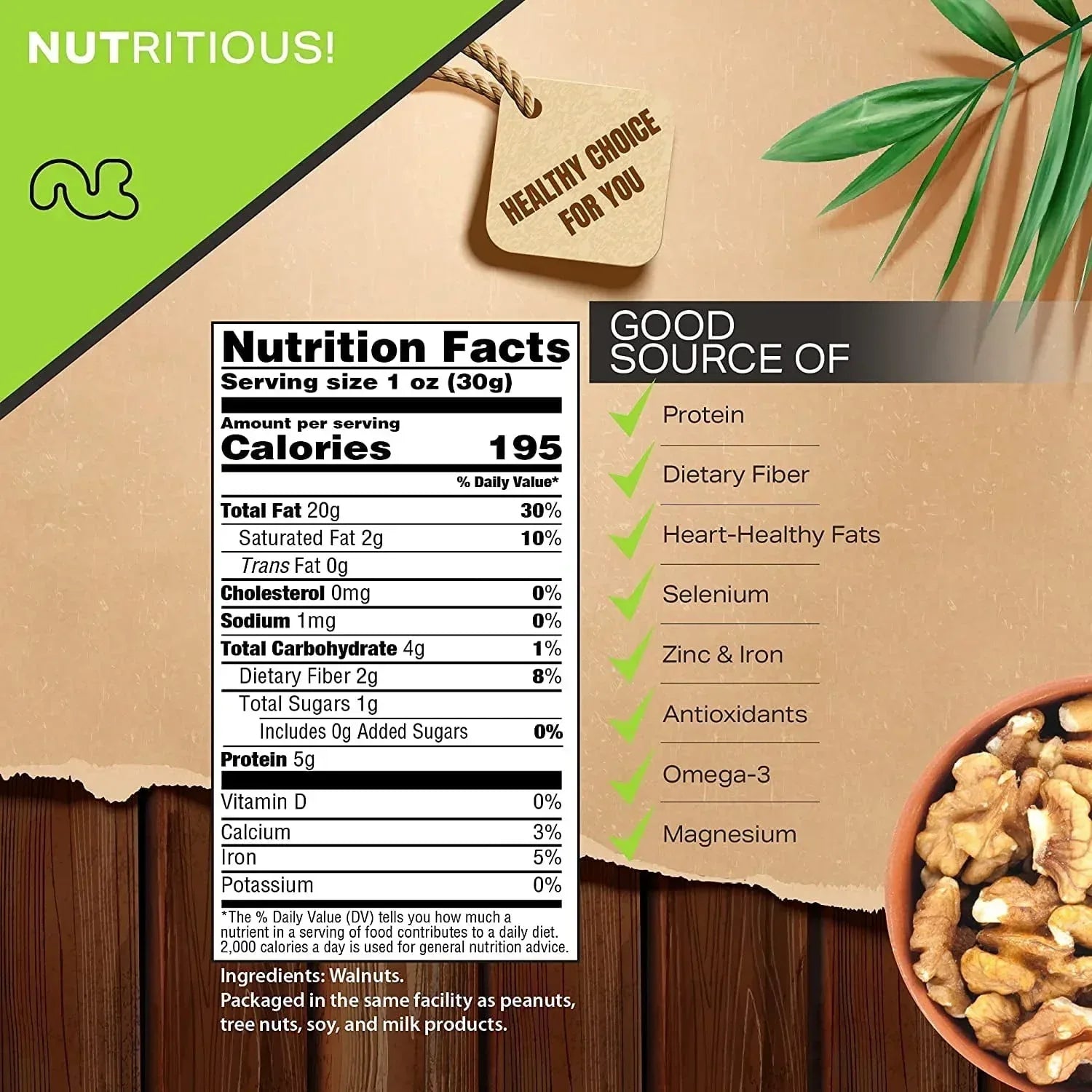 Nut Cravings Raw Walnuts Halves & Pieces, Unsalted, Shelled