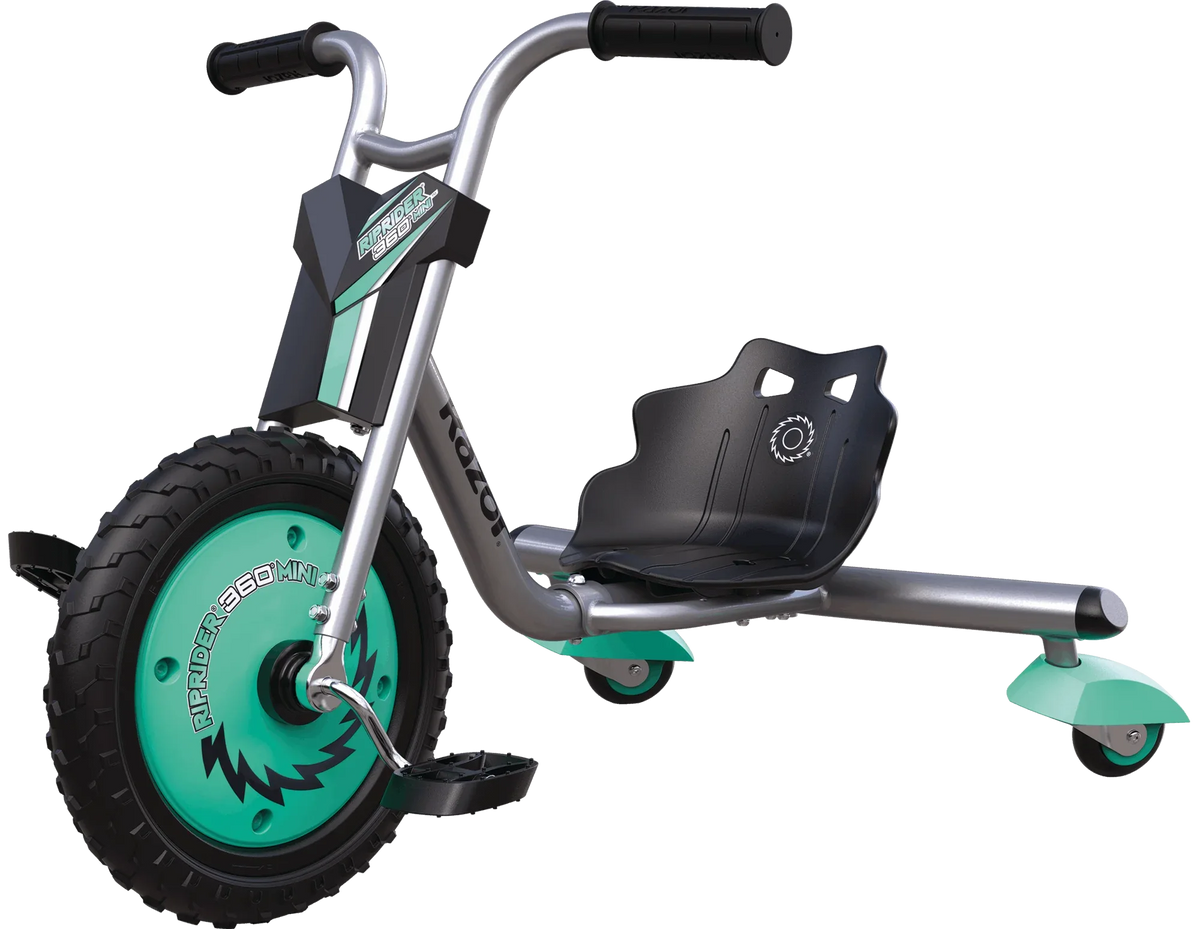 Razor RipRider 360 Mini - Teal, 360 Degrees Caster Tricycle, Easy Drifting, for Child Ages 3+ - USA MEGA SHOP