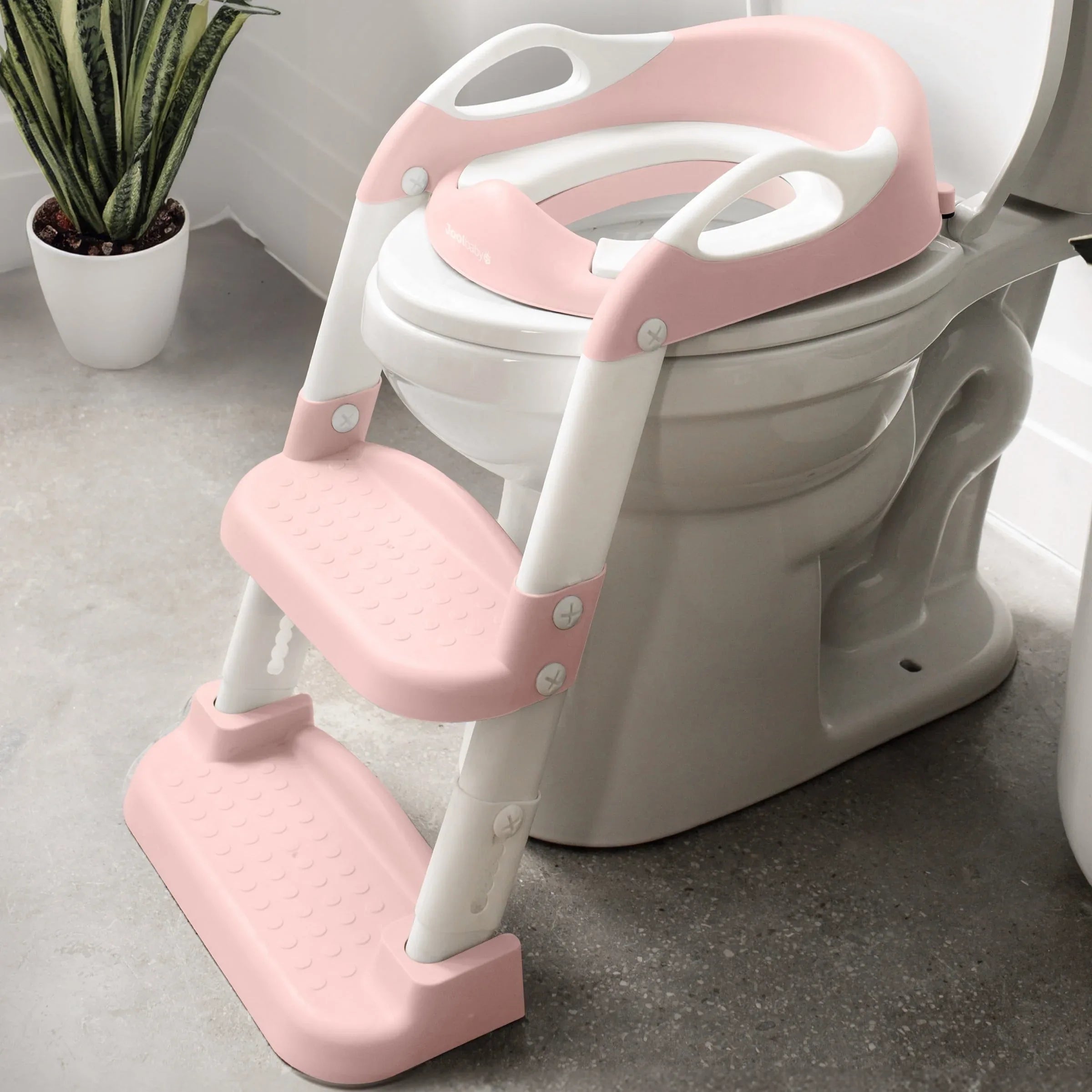 Jool Baby Potty Training Seat with 2 Step Ladder for Toddlers â€“ Splash Guard, Adjustable Height (Gray) - USA MEGA SHOP
