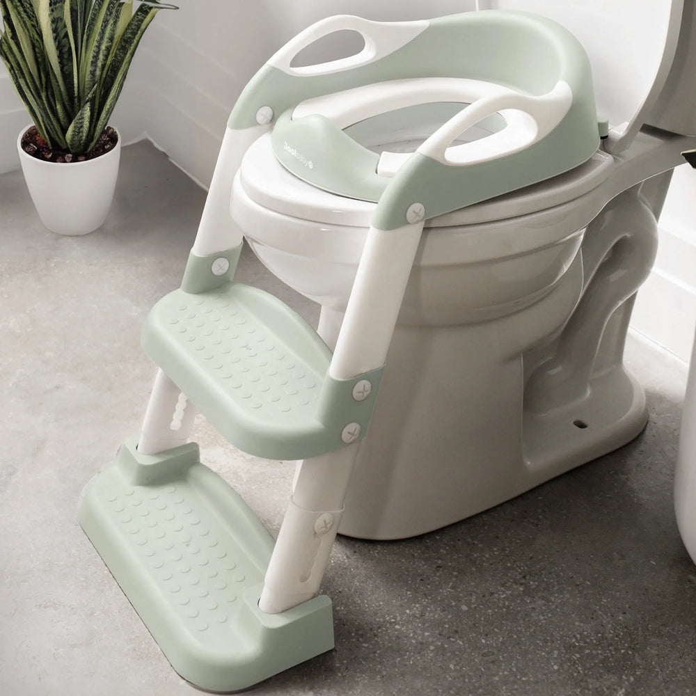 Jool Baby Potty Training Seat with 2 Step Ladder for Toddlers â€“ Splash Guard, Adjustable Height (Gray) - USA MEGA SHOP