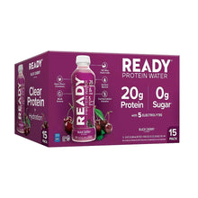 Ready protein water multipack, Clear Protein, Black Cherry, 15 pack, 20g protein