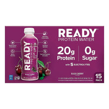 Ready protein water multipack, Black Cherry flavor, 15 pack, 20g protein