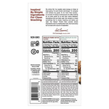 Protein bar package back with nutrition facts and Non-GMO flavor table