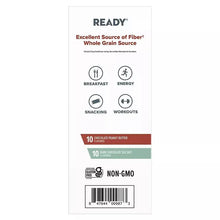 READY Clean protein bar variety pack back panel with Non-GMO and usage icons