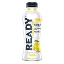 Sports drink bottle for classic lemonade with lemon graphic and electrolyte label