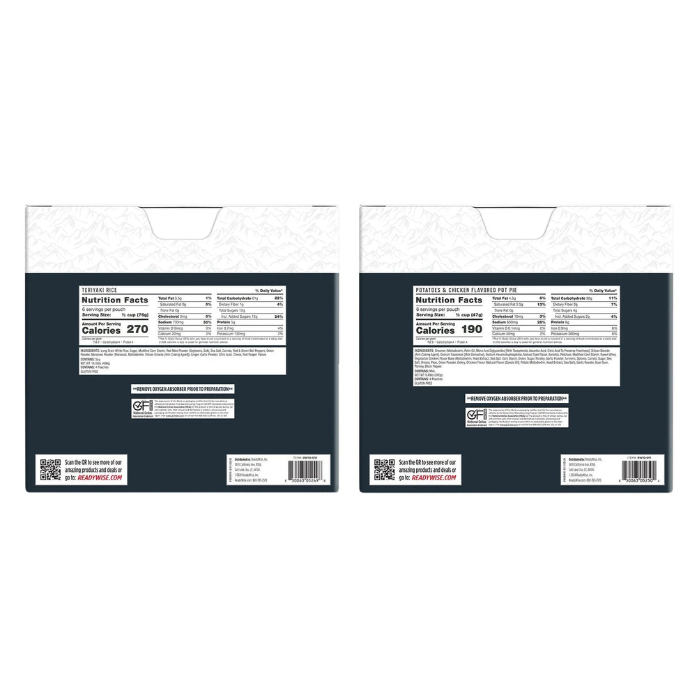 ReadyWise Gluten-Free Emergency Food Entree 2 Box Kit (48 Total Servings) - USA MEGA SHOP