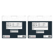 ReadyWise emergency food boxes, back panels with Nutrition Facts and barcode labels