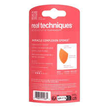 Real Techniques Miracle Complexion Sponge package showing orange makeup sponge