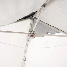 Omni shade canopy roof support with crossbars and central connector bracket
