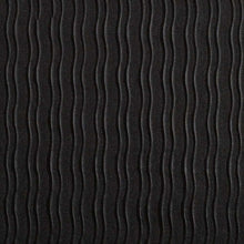 Black rectangular tablecloth fabric with vertical rippled stripe texture