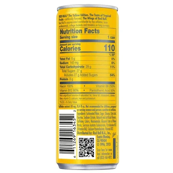 Red Bull Energy Drink, Tropical, 8.4 fl oz, 24-count