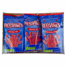 Red Vines Original Red candy twists bag, showing red twists inside packaging