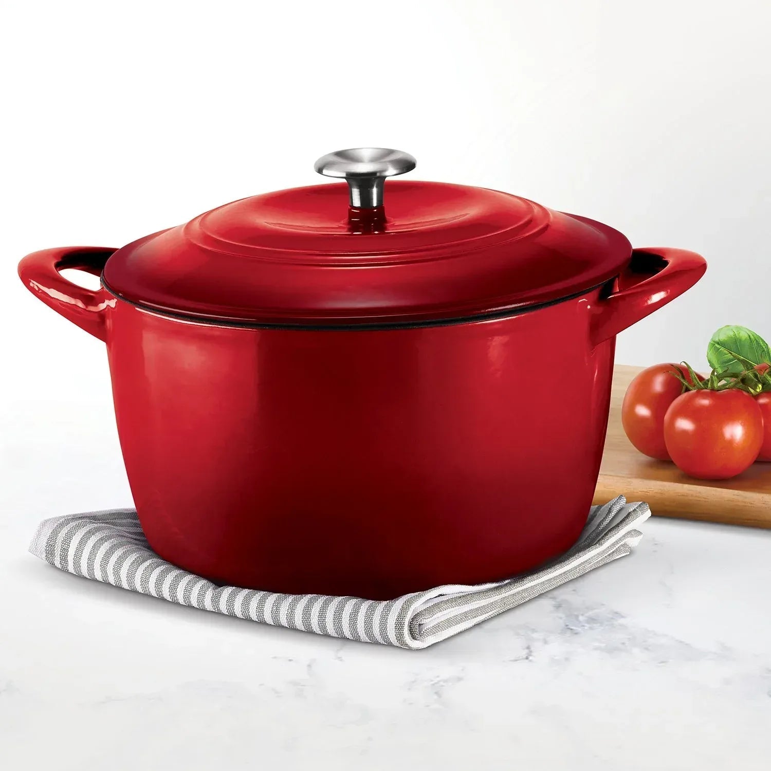 Tramontina Enameled Cast Iron 7-Quart Covered round Dutch Oven (Assorted Colors)