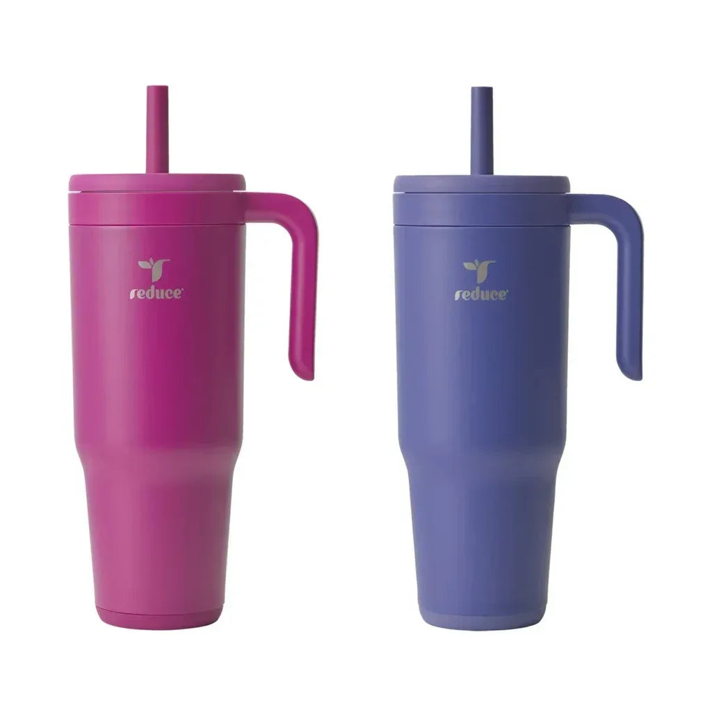 Reduce Chiller Vacuum Insulated 40oz. Tumbler with Handle and Spill-Proof Straw, 2-pack