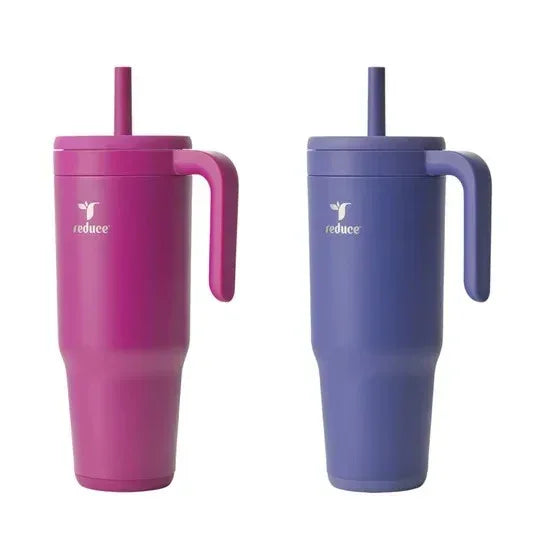 Reduce Chiller Vacuum Insulated 40oz. Tumbler with Handle and Spill-Proof Straw, 2-pack
