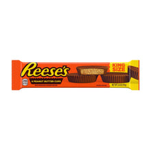King size peanut butter cups bar-style pack, orange wrapper with Reese's logo