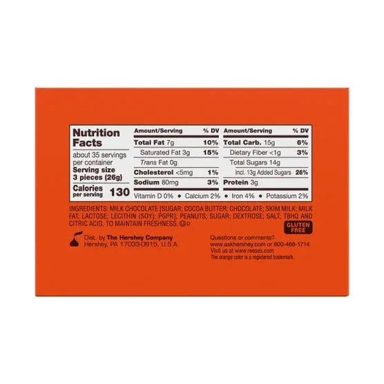 Reese's Peanut Butter Cups, Miniatures, 0.31 oz, 105-count - USA MEGA SHOP