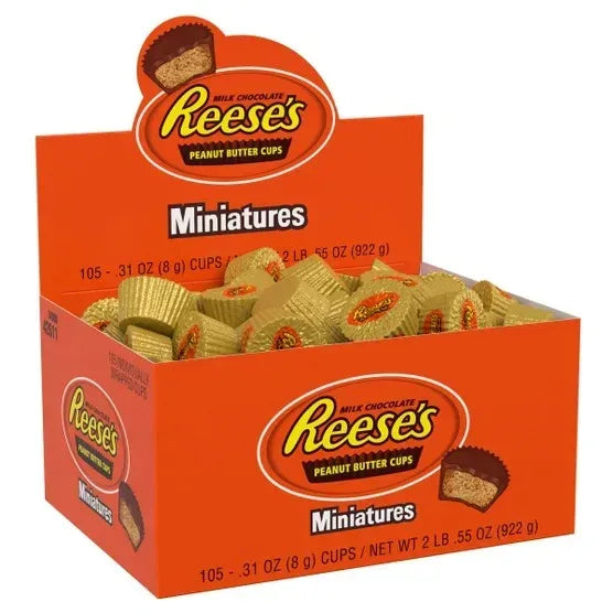 Reese's Peanut Butter Cups, Miniatures, 0.31 oz, 105-count
