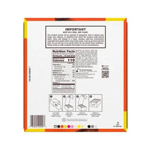 King size candy sticks multipack back panel with nutrition facts and barcode label