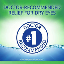Eye drops doctor-recommended relief badge for dry eyes