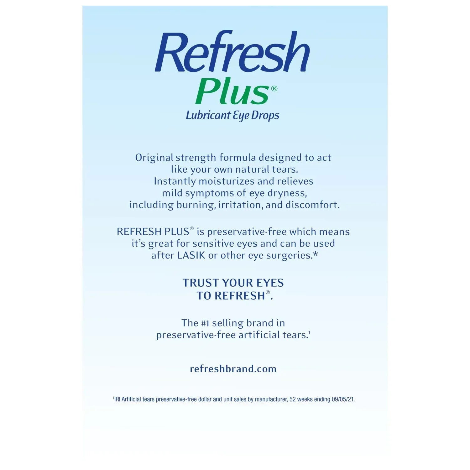 Refresh Plus Lubricant Eye Drops, 100 ct.