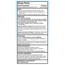 Lubricant eye drops Drug Facts label on carton with active ingredient details