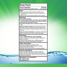 Drug Facts panel for lubricating eye drops in a carton