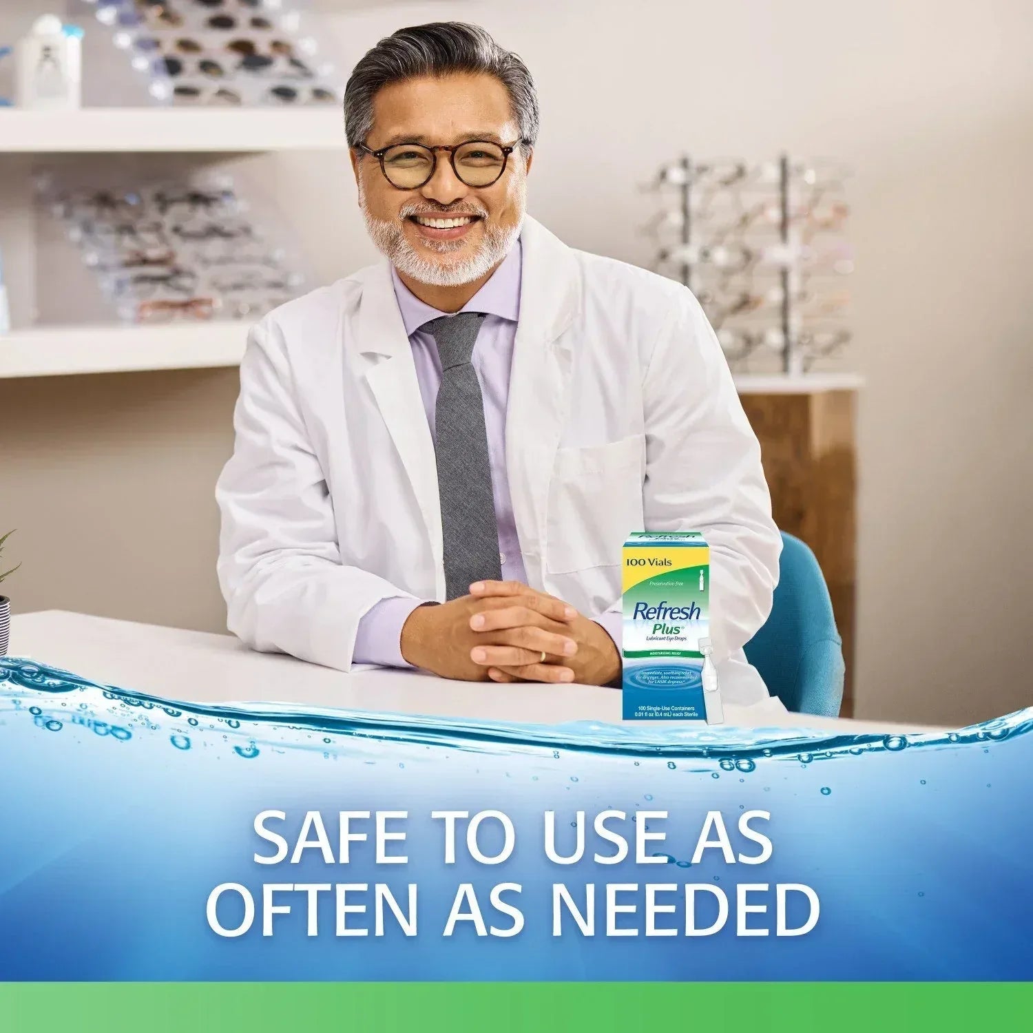 Refresh Plus Lubricant Eye Drops, 100 ct.