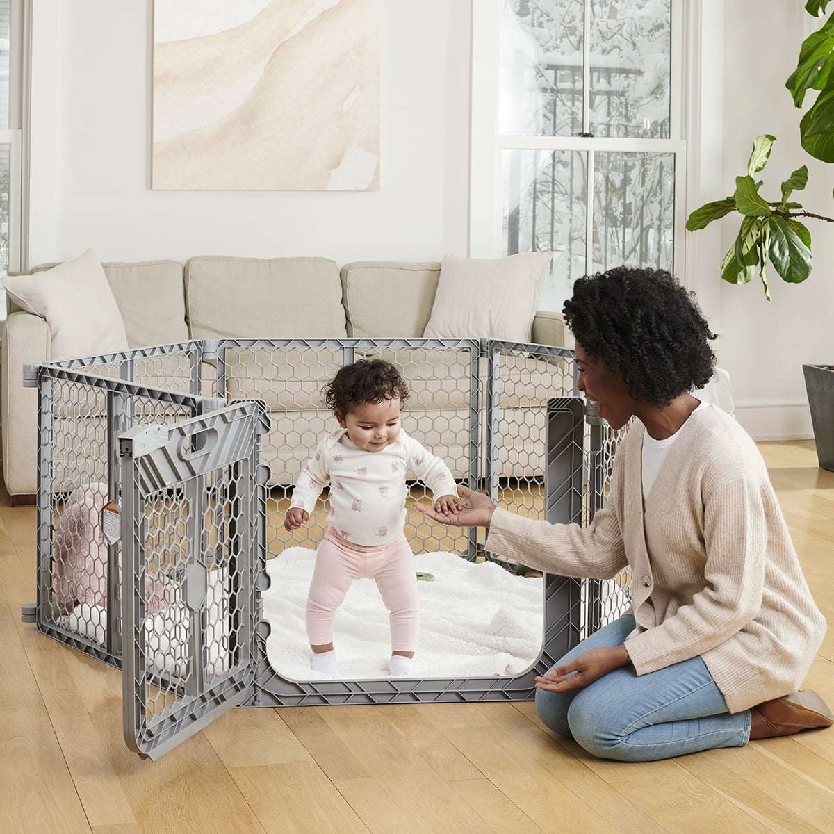 Regalo Superwide Plastic Gate & Play Yard with Door