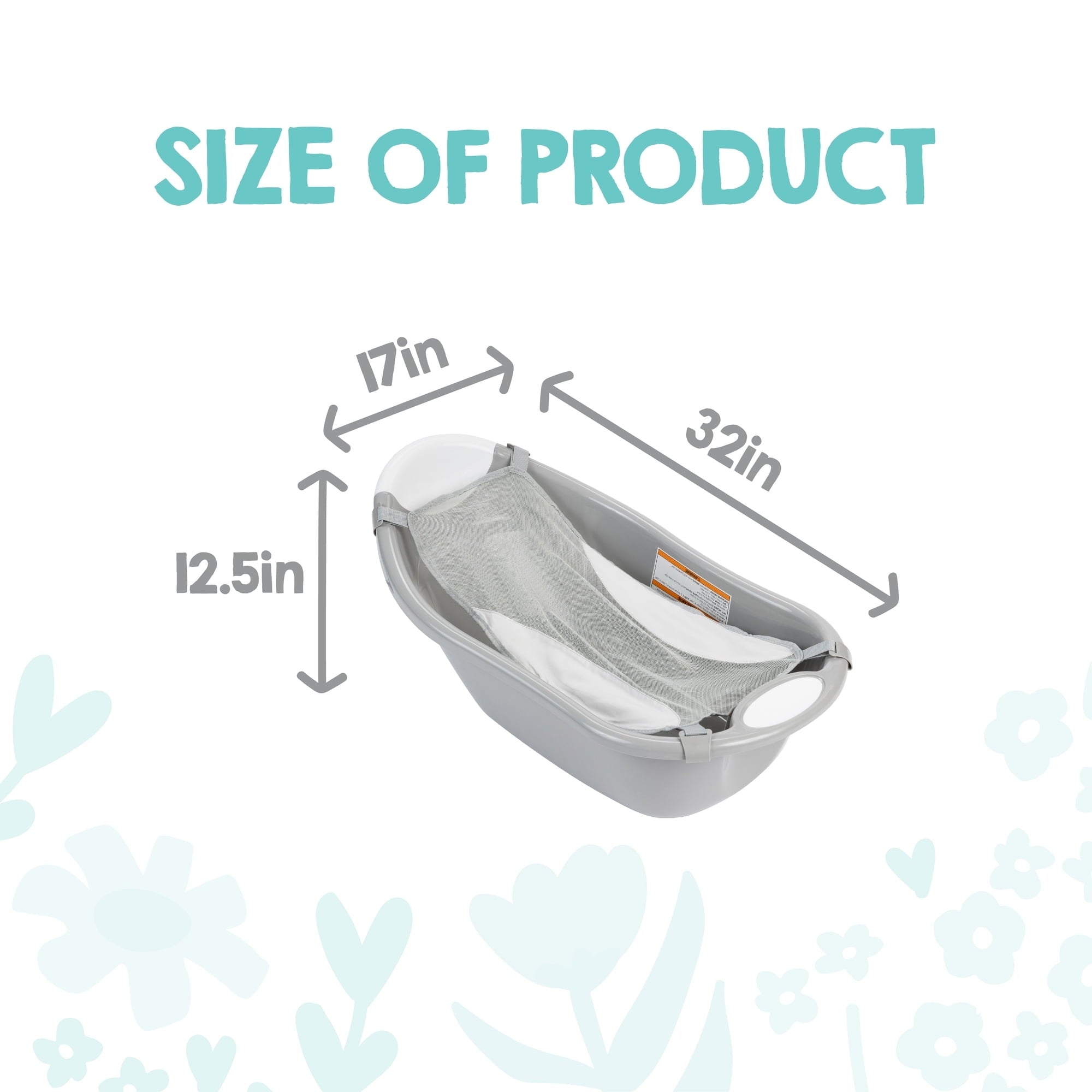 Regalo Baby Basics Grow with Me Infant Bath Tub, Grey, Unisex, Plastic