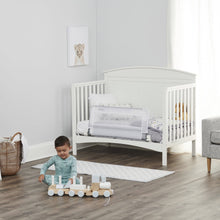 Regalo swing-down convertible crib rail with mesh panel attached to crib