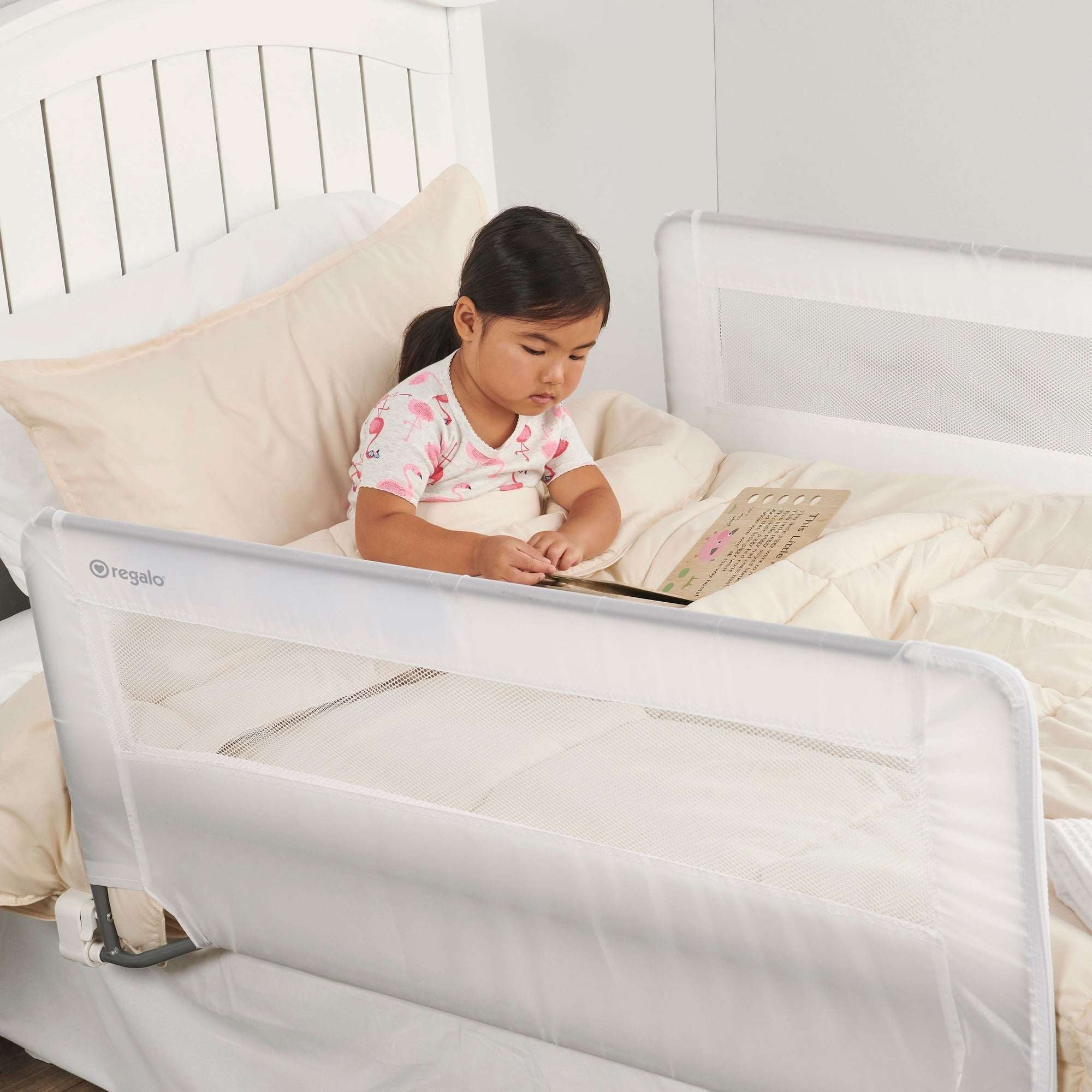 Regalo Swing Down Double Sided Bed Rail Guard, with Reinforced Anchor Safety System