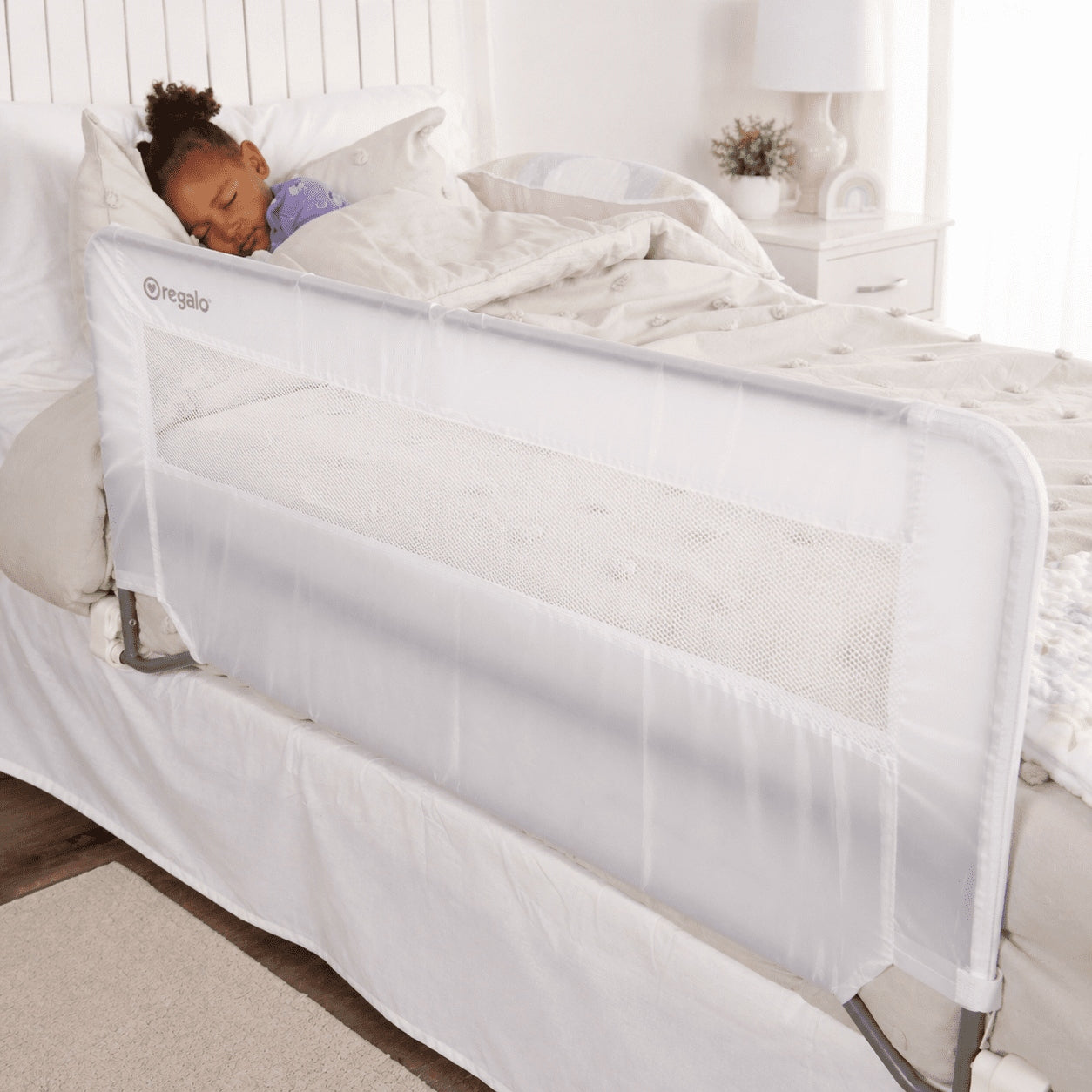 Regalo Swing Down Crib Rail with Reinforced Safety Anchor, Metal,  Ages 2-5 Years