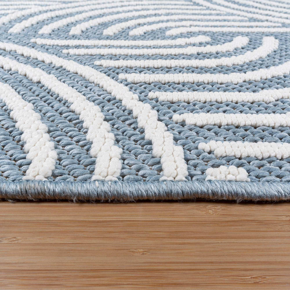 Regent Area Rug Collection, Mika Blue - USA MEGA SHOP