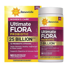 Women’s care probiotic bottle and box, 25 billion CFU, 90 delayed-release vegan capsules