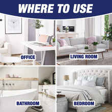 Use-location collage: Office, Living Room, Bathroom, Bedroom application areas