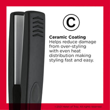 Revlon ceramic flat iron with ceramic coated plates for even heat