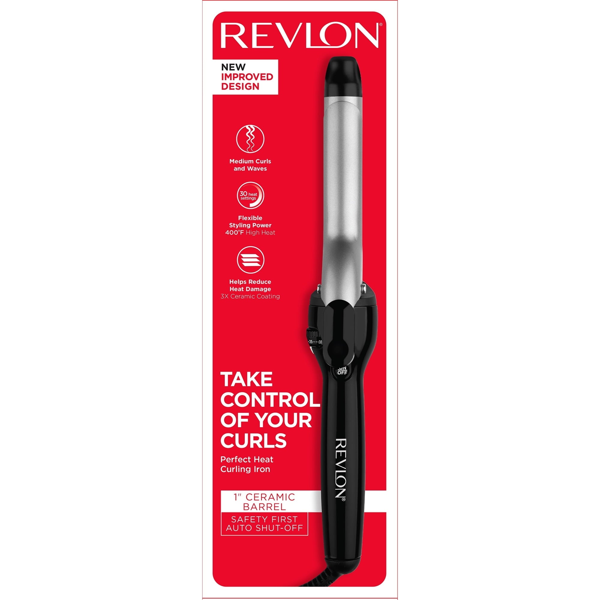 Revlon Perfect Heat Triple Ceramic Curling Iron, Black