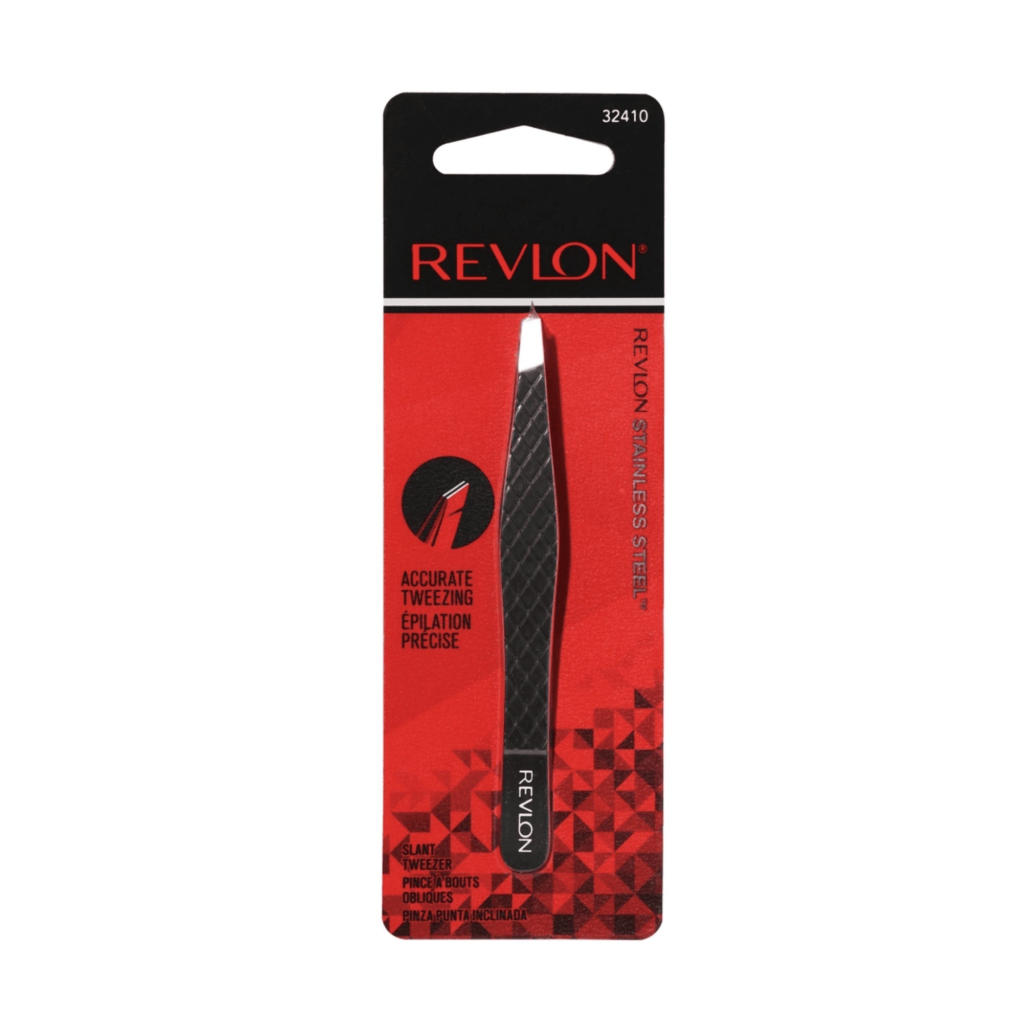 Revlon Expert Slanted Tweezer, Made With Stainless Steel, 1 Count