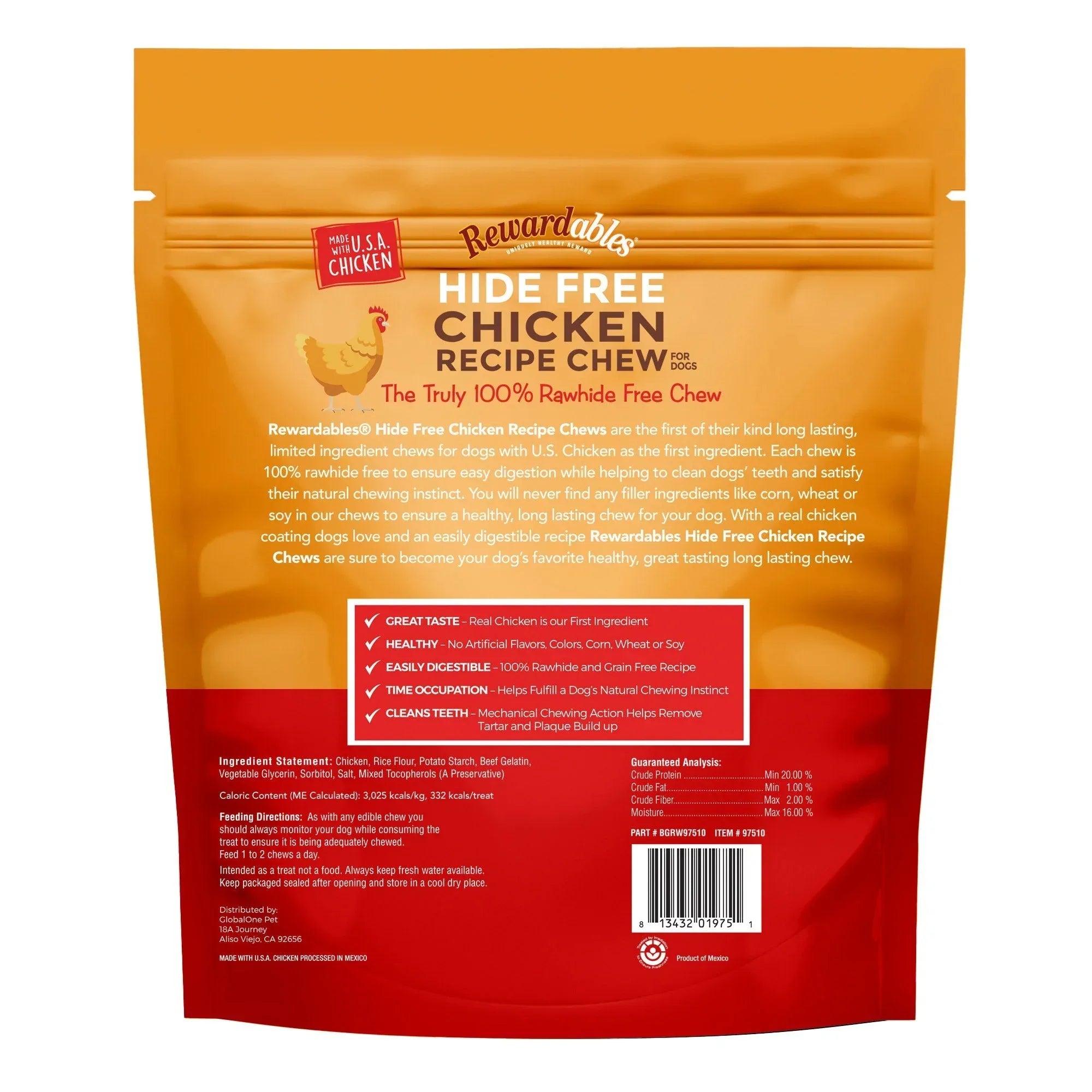 Rewardables Rawhide Free Chicken Chews, 10-count, 2-pack - USA MEGA SHOP