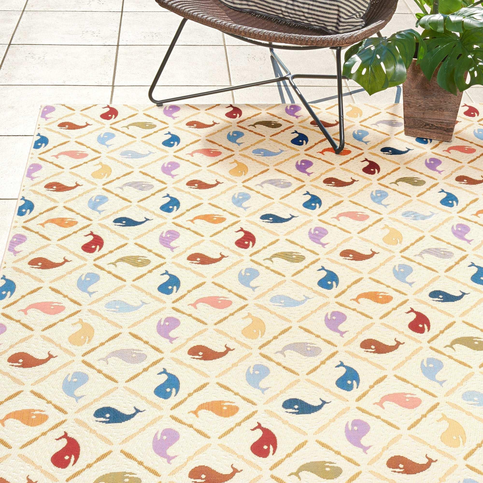Reyn Spooner Indoor/Outdoor Area Rug, Kanaloa Tan - USA MEGA SHOP