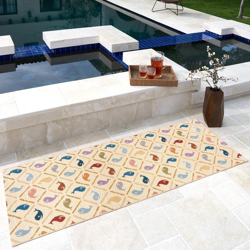 Reyn Spooner Indoor/Outdoor Area Rug, Kanaloa Tan - USA MEGA SHOP