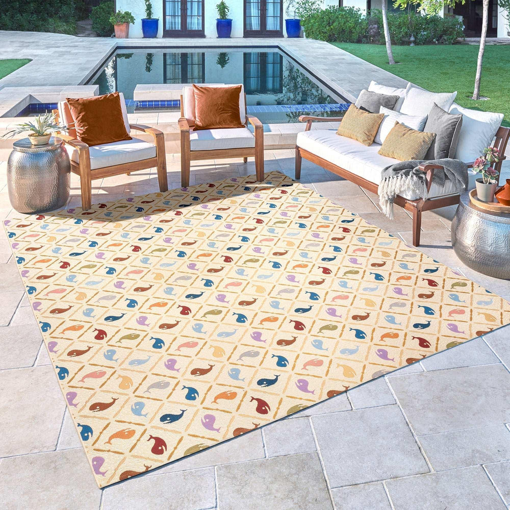Reyn Spooner Indoor/Outdoor Area Rug, Kanaloa Tan - USA MEGA SHOP